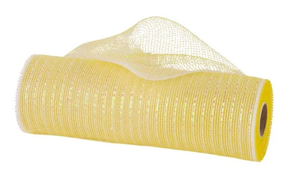 Iridescent Pastel Yellow Foil Mesh- 10”x10 Yards
