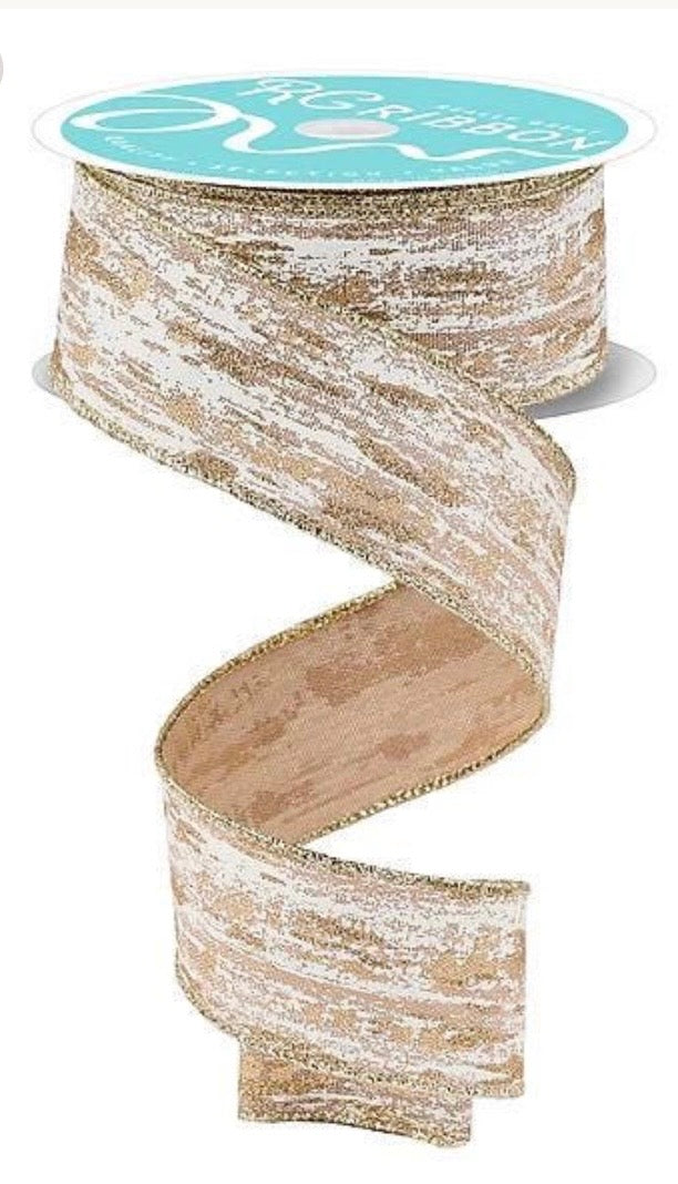 Wired Glitter with Metallic Streaks Ribbon- 1.5”x10 Yards