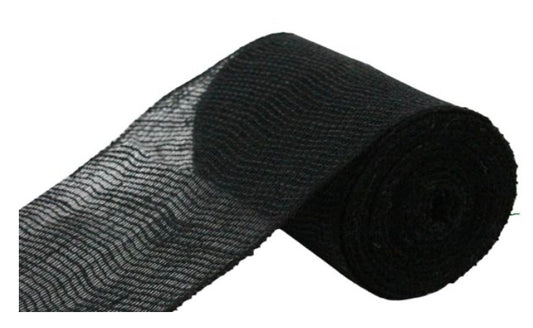 6”x10 Yards Black Burlap Garland Jute Net