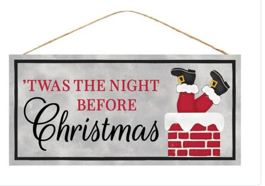 12.5"x6" ‘Twas The Night Before Christmas Sign