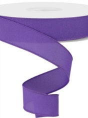 50 Yards - 1.5” Wired Purple Linen Ribbon