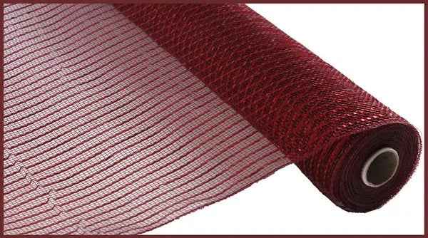 Burgundy with Red Foil Mesh- 10 inch x 10 Yards