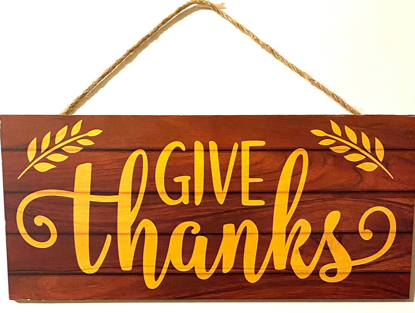 12.5”x6” Give Thanks Wreath Sign