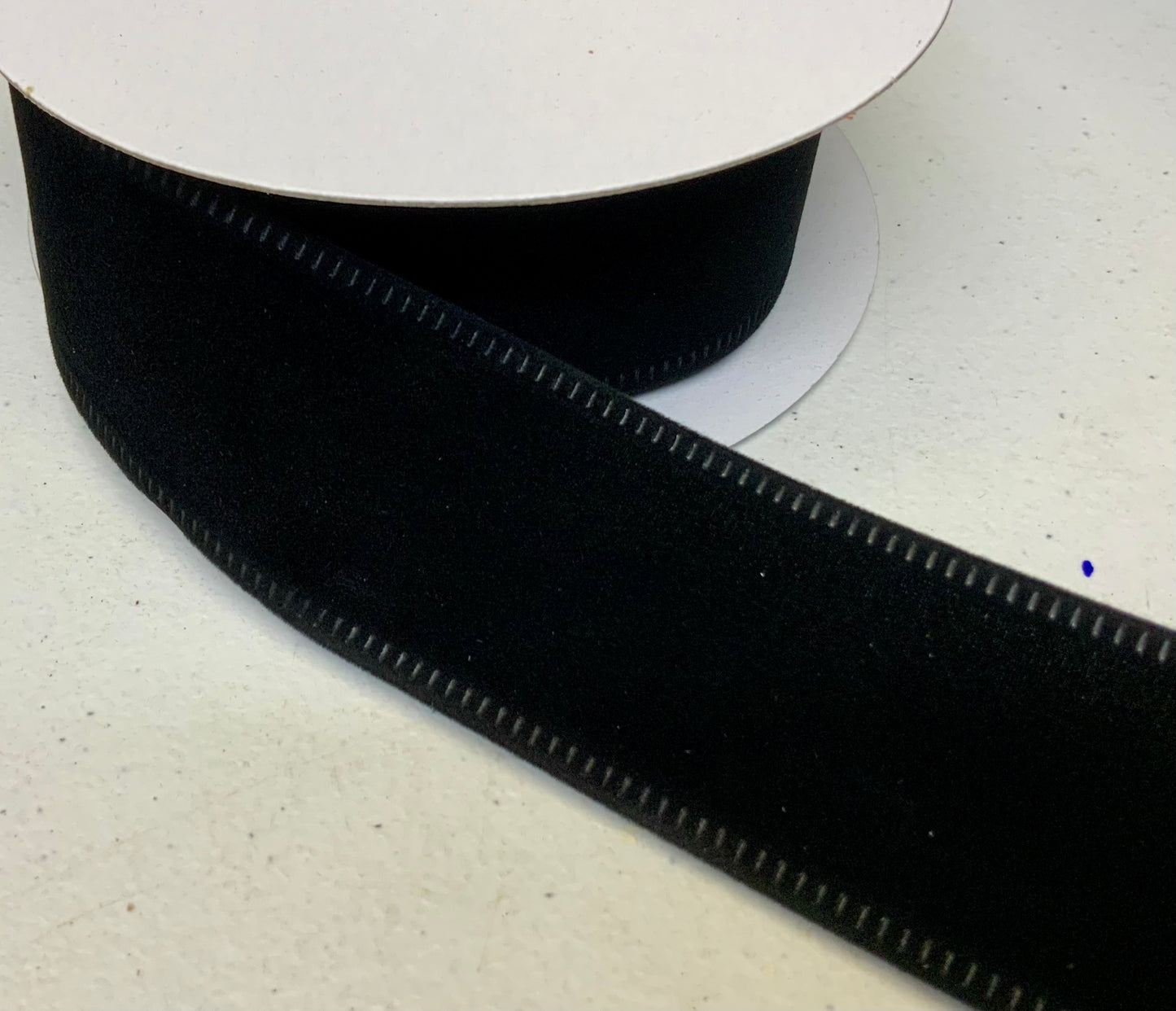 10 Yards - 1.5" Wired Black Velvet Ribbon