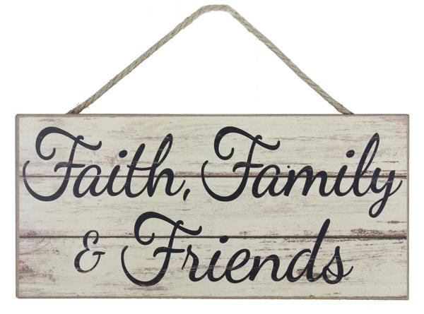 12.5”x6” Faith Family & Friends Wreath Sign