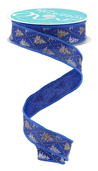 Wired Glitter Tree/Harlequin Ribbon-7/8”x10 Yards