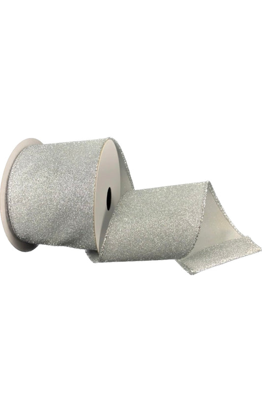 Wired Silver All Flat Glitter- 2.5”x10 Yards
