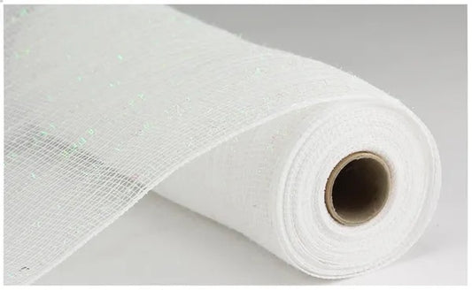 White Tinsel Foil Mesh- 10.5 inch x 10 Yards