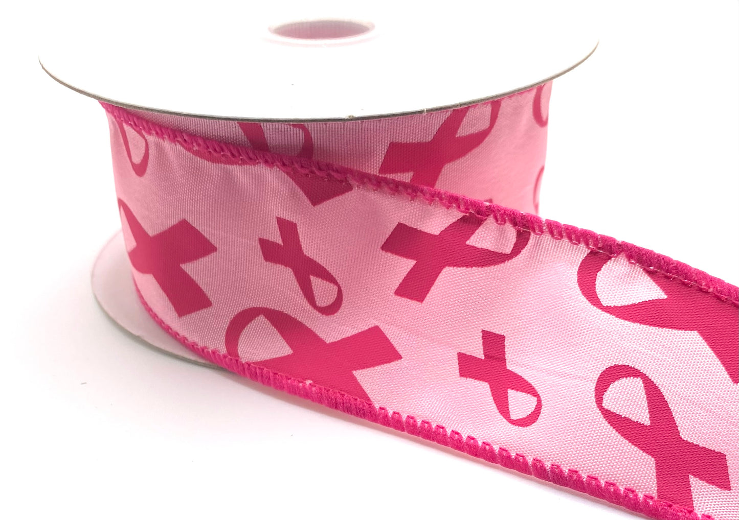 10 Yards - 1.5" Wired Pink Breast Cancer Awareness Ribbon