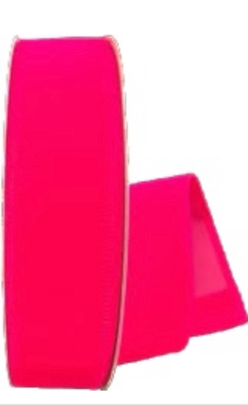 Wired Hot Pink Velvet Ribbon-1.5”x50 Yards