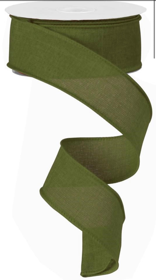 10 Yards- 1.5” Seamoss Green Royal Burlap Ribbon