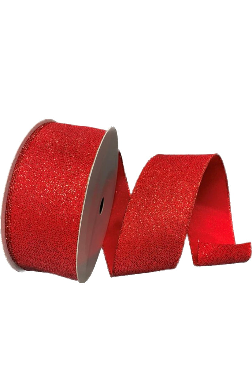 Wired Red All Flat Glitter- 2.5”x10 Yards