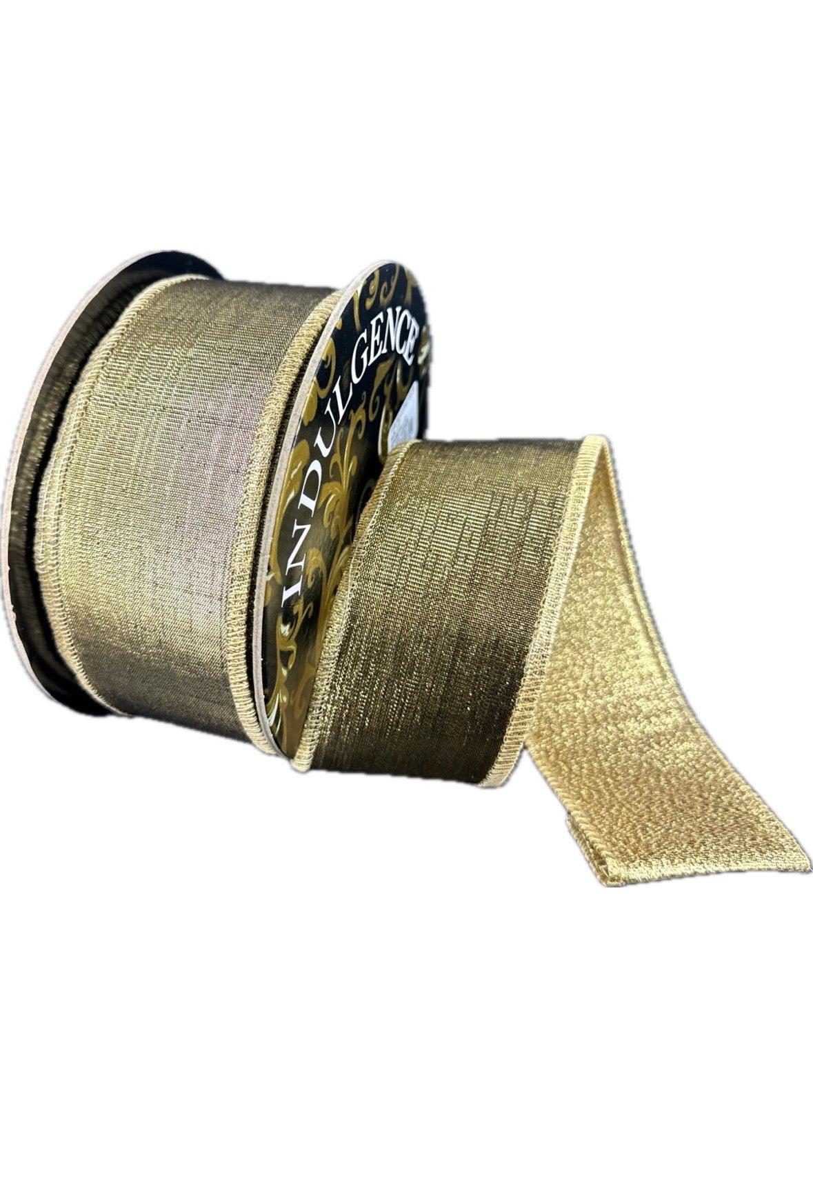 Wired Black Gold Prism Weave Metallic Ribbon- 2.5”x10” Yards