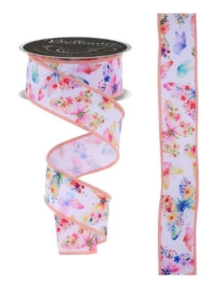 Wired Butterfly Spring Ribbon- 1.5”x 10 Yards