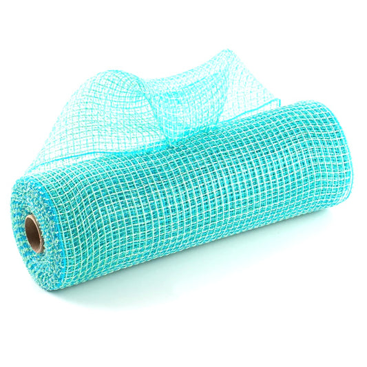 10 Inch x 10 Yards Aqua Blue Fabric Mesh