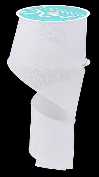 10 Yards - 2.5" Wired White Ribbon