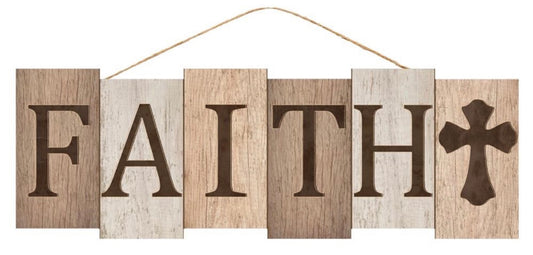 14”x4.75” Faith Block Wreath Sign