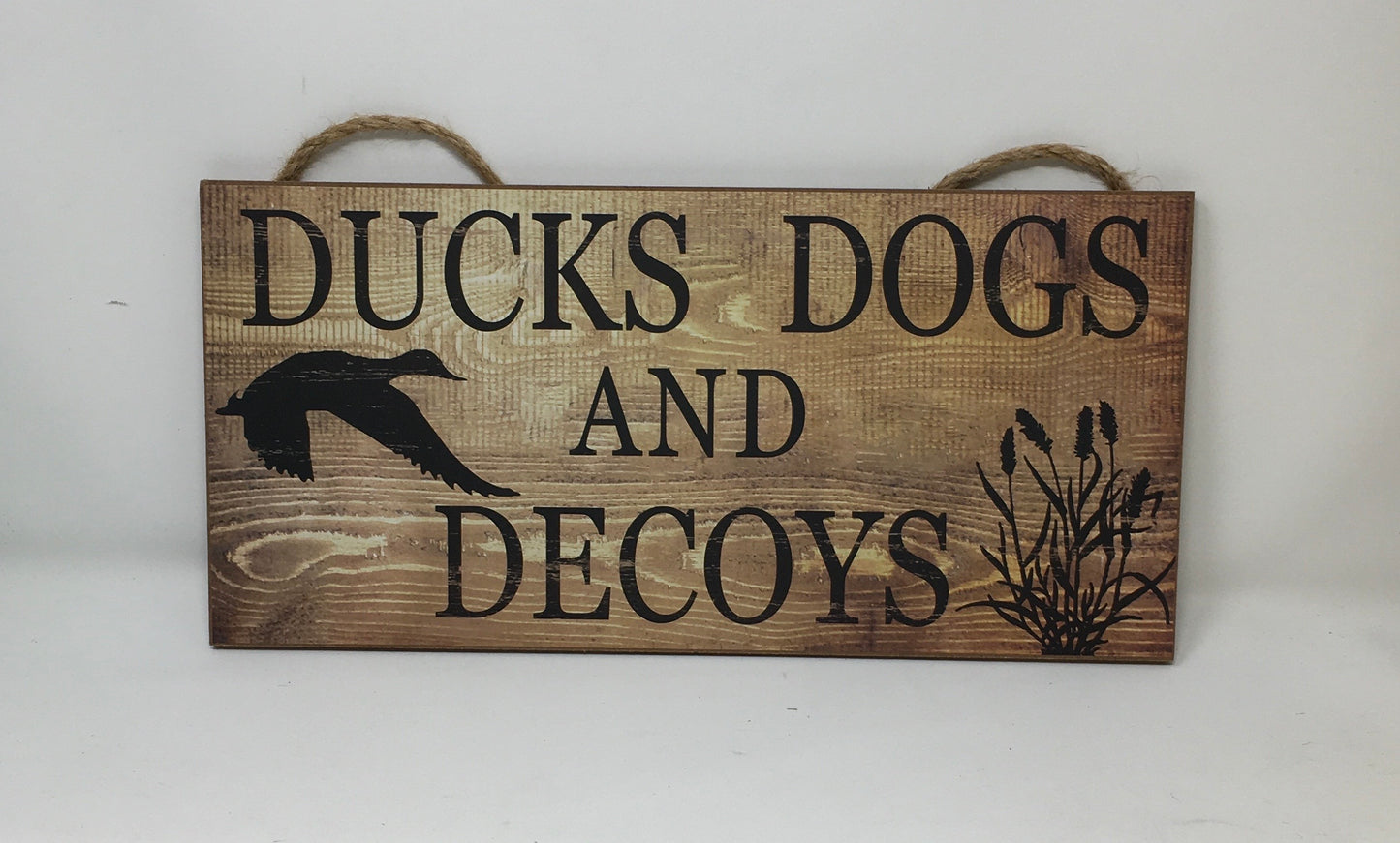 12.5”x6” Ducks, Dogs, and Decoys Wreath Sign