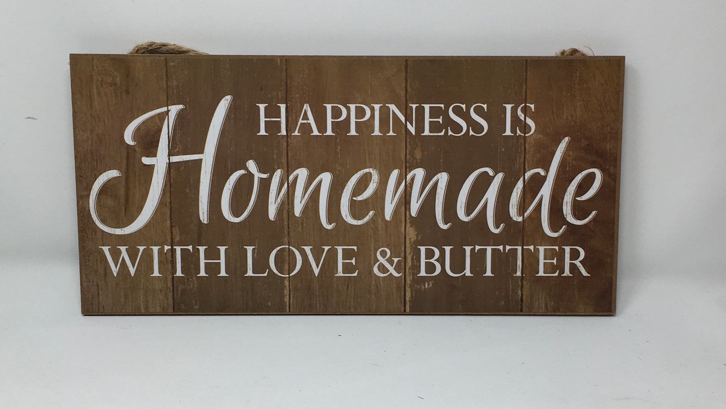 12.5”x6” Happiness is Homemade Wreath Sign