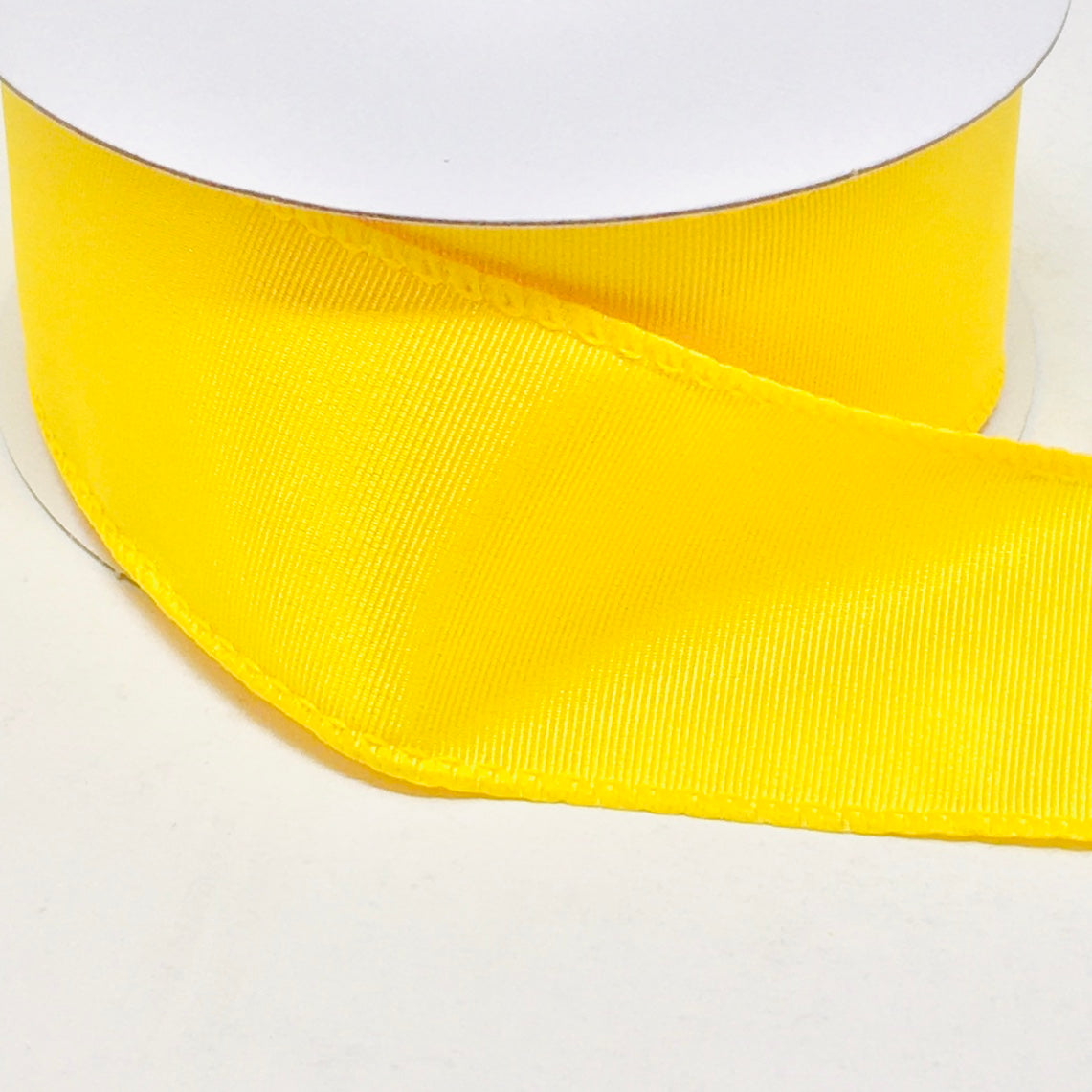 10 Yards - 1.5” Wired Yellow Ribbed Satin Ribbon – foxwreathsupplies