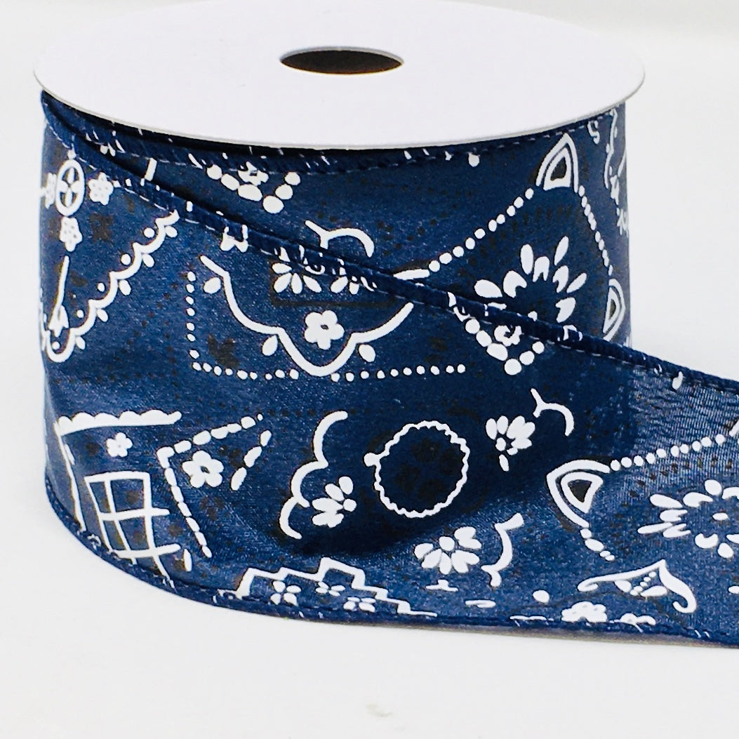Blue Rag Ribbons 10 Yards - 2.5