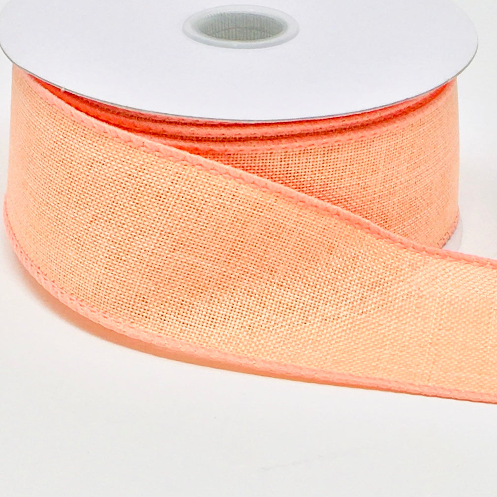 10 Yards - 1.5” Wired Light Coral Ribbon