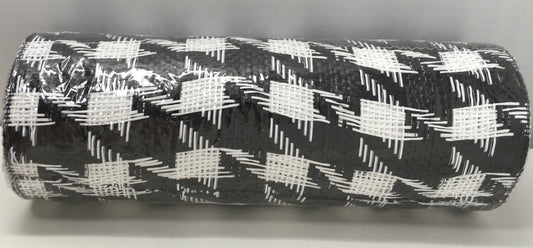 10”x10 Yards Black and White Houndstooth Mesh