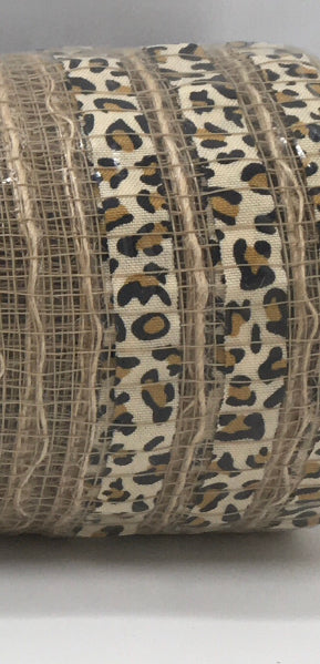 10”x10 Yards - Cheetah Print Ruffle Patterned Mesh