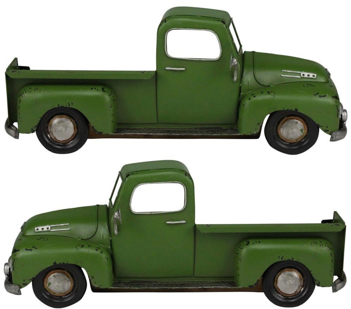 15.75”x6.5” Metal Green Half Truck Sign