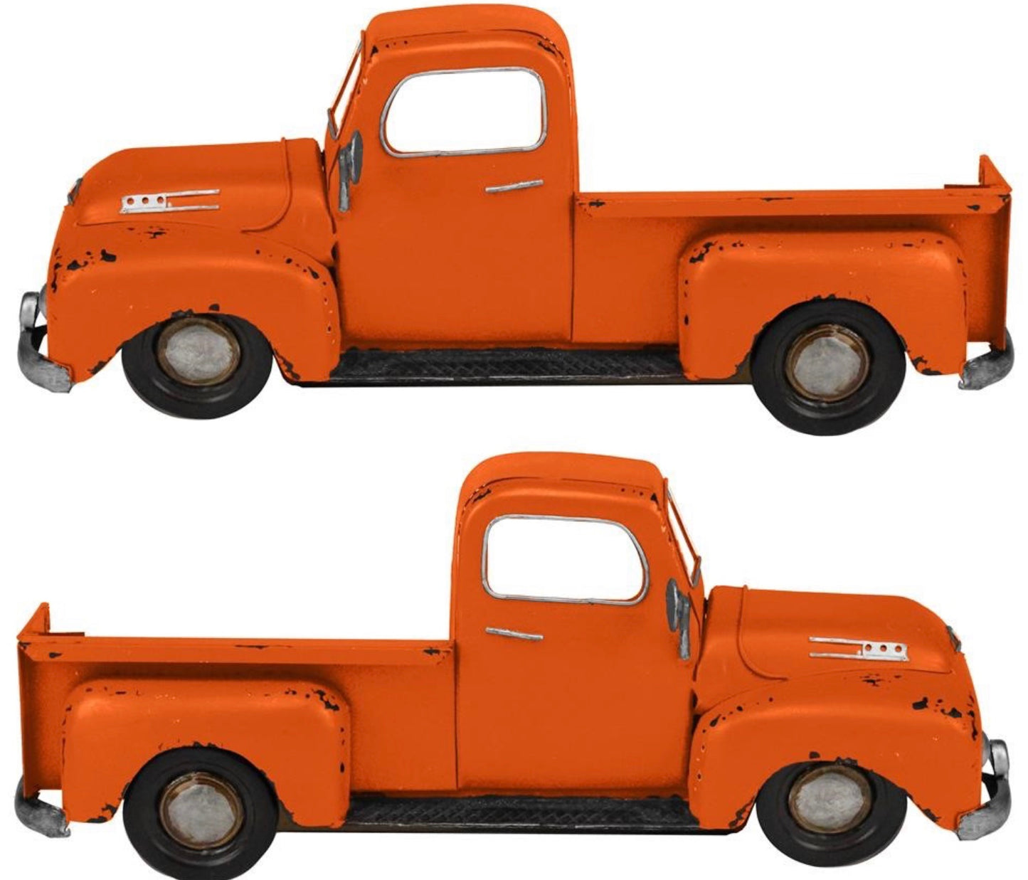 15.75”x6.5” Metal Orange Half Truck Sign