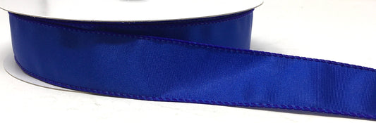 50 Yards - 1.5” Wired Royal Blue Ribbed Satin Ribbon