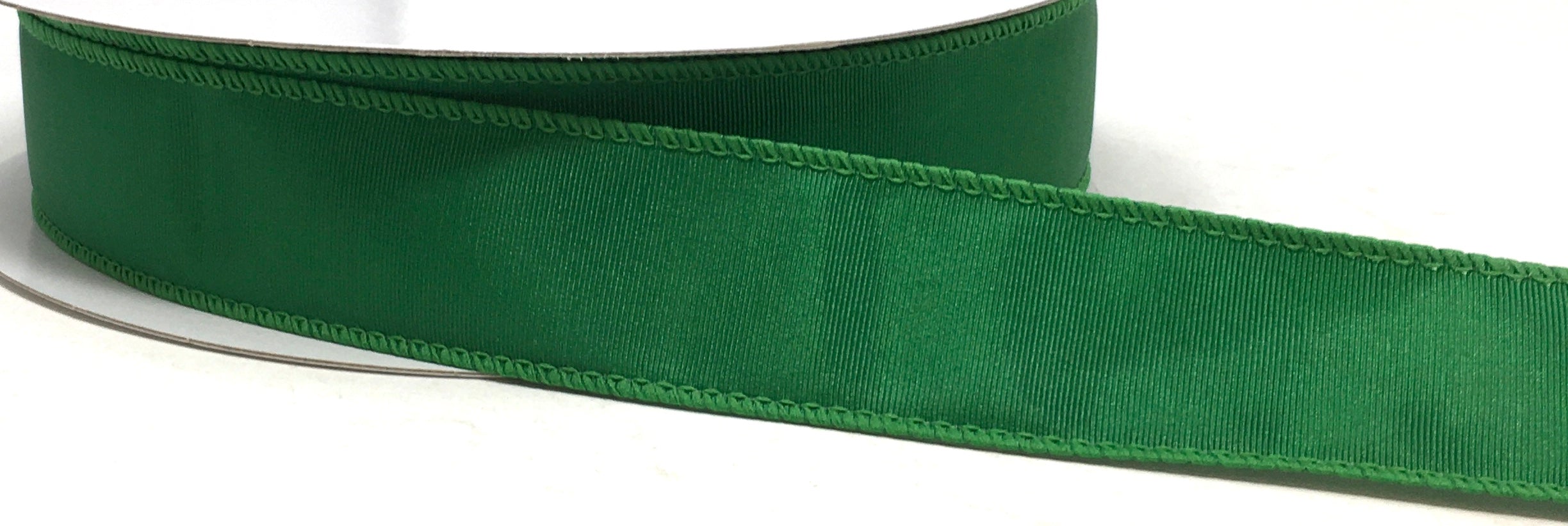 50 Yards - 1.5” Wired Emerald Green Ribbed Satin Ribbon – foxwreathsupplies