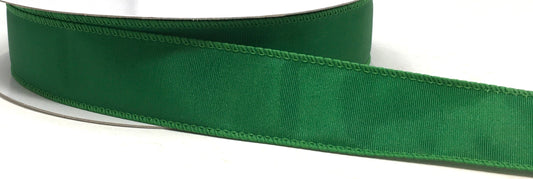 50 Yards - 1.5” Wired Emerald Green Ribbed Satin Ribbon