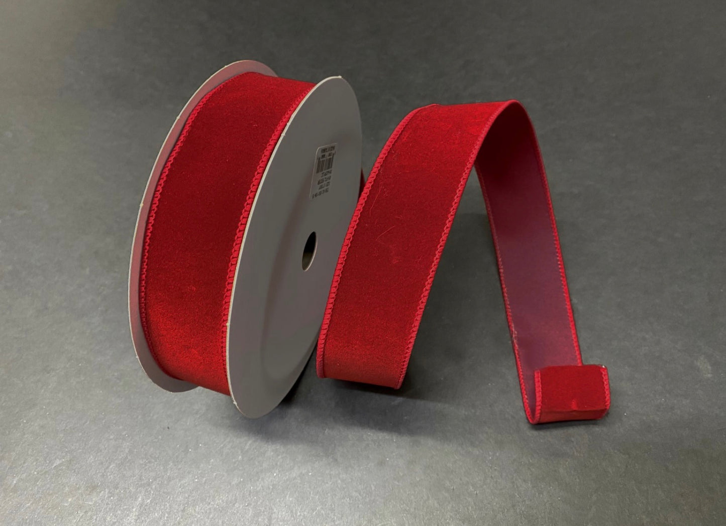 25 Yards - 1.5” Wired Berry Velvet Christmas Ribbon