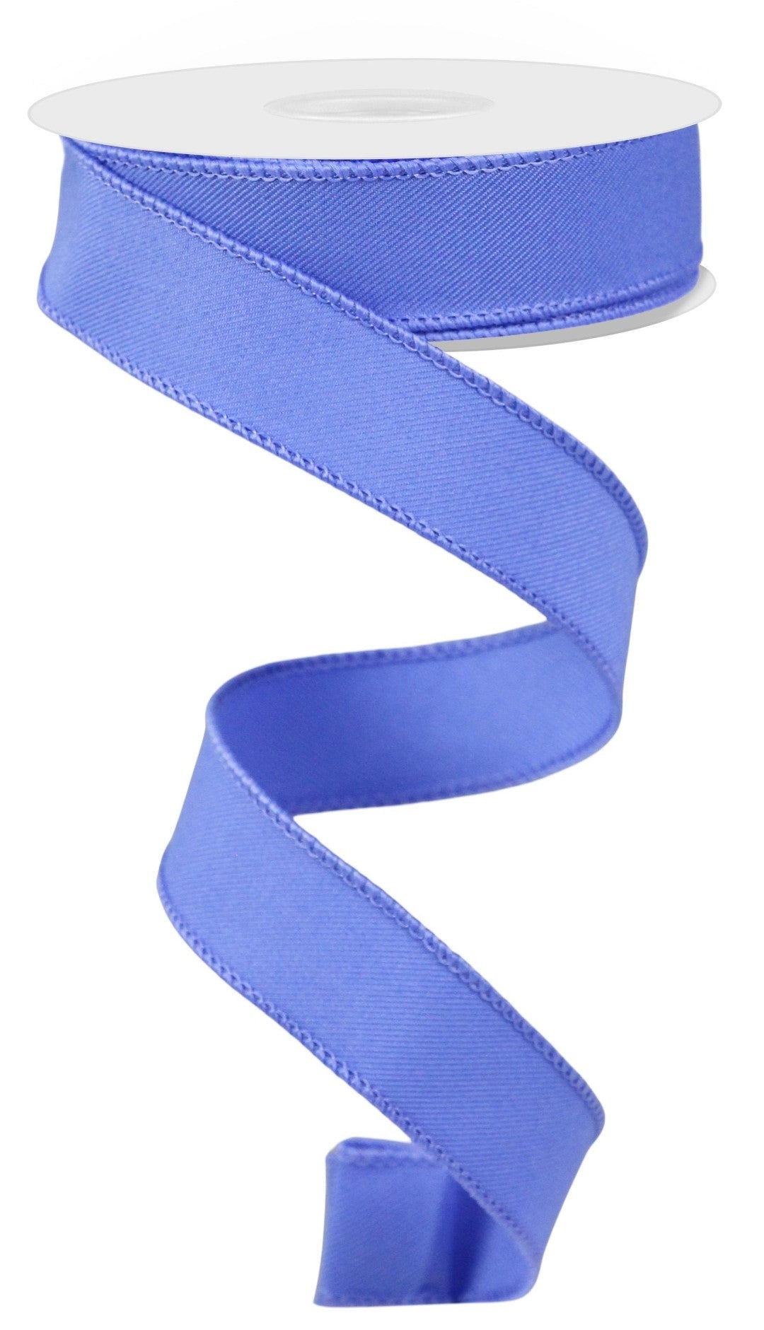 10 Yards - 7/8" Wired Periwinkle Blue Ribbon