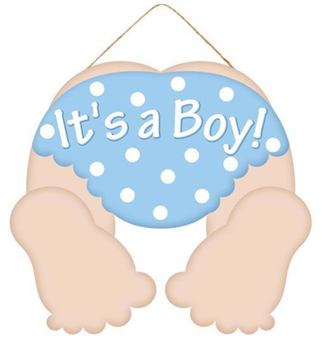 10”x9” It’s a Boy Baby Bottom Wreath Sign