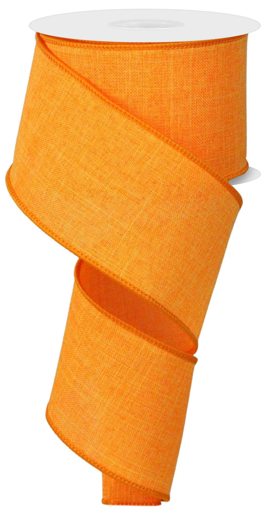 Wired Orange Royal Burlap Ribbon-2.5”x10 Yards
