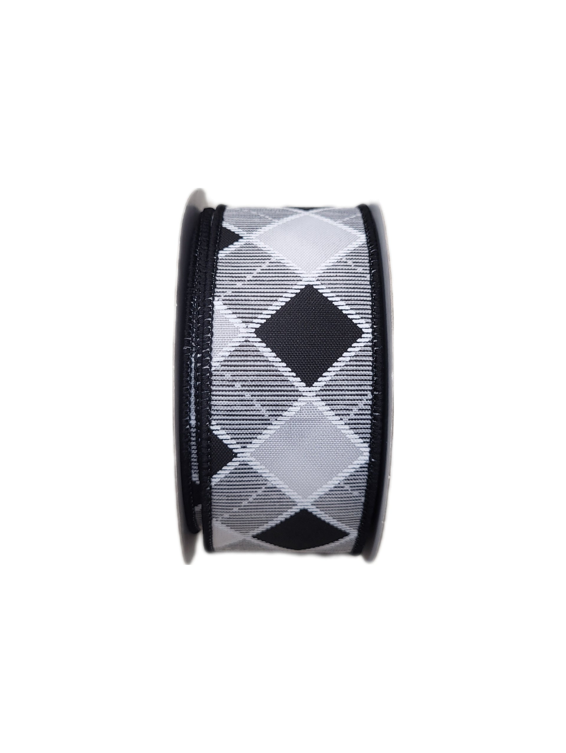 Diagonal Check Pattern Wired Ribbo 10 Yards - 1.5