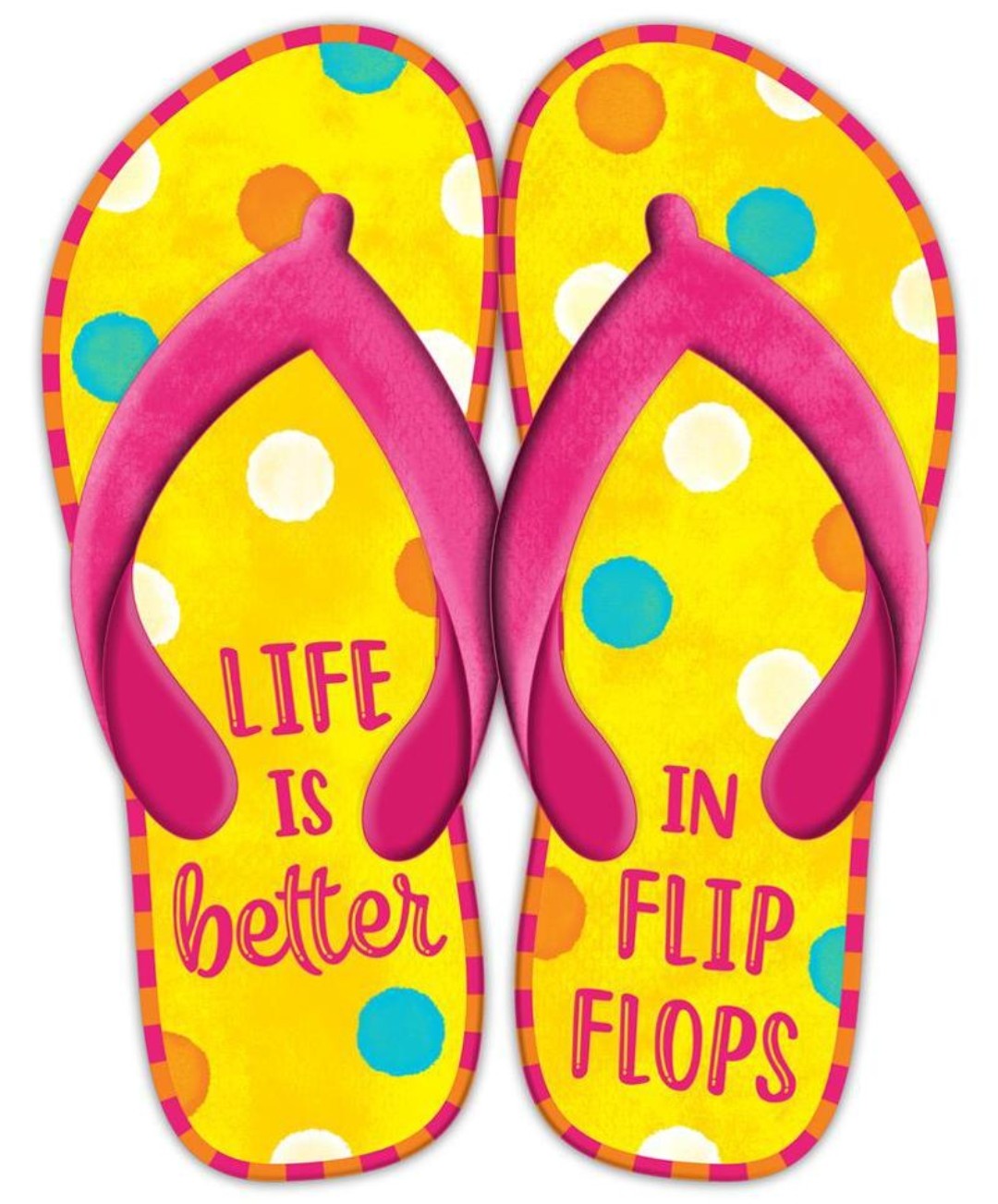 12.75"x10" Metal Embossed Flip Flop Wreath Sign