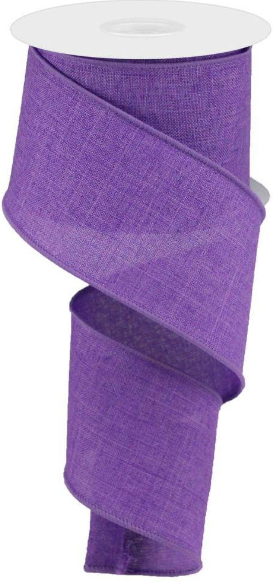 10 Yards - 2.5" Wired Solid Purple Ribbon