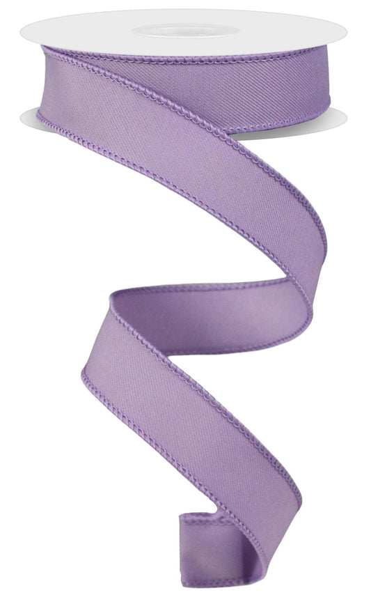 10 Yards - 7/8" Wired Lavender Ribbon