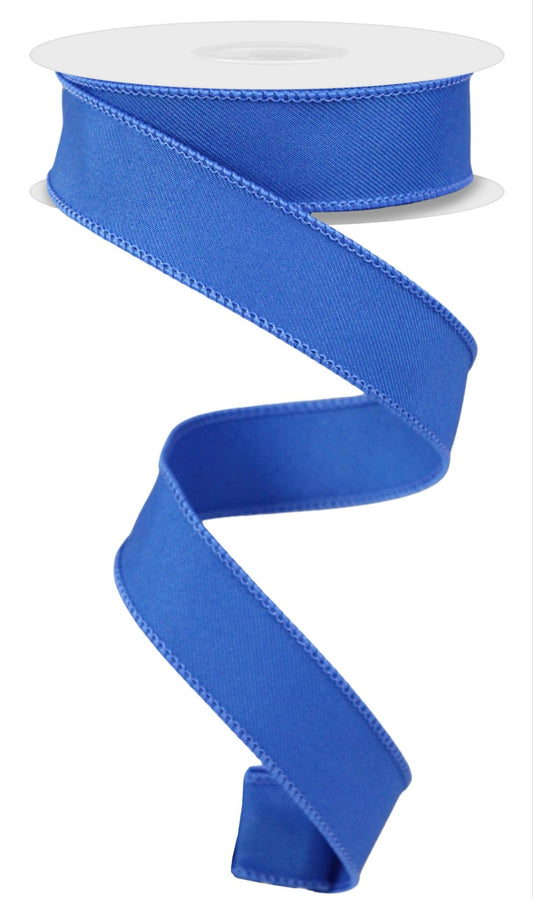 10 Yards - 7/8" Wired Royal Blue Ribbon