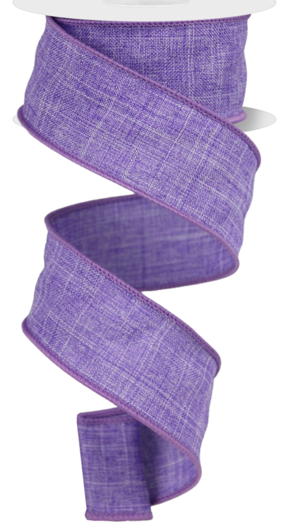 10 Yards - 1.5” Wired Lavender Linen Ribbon