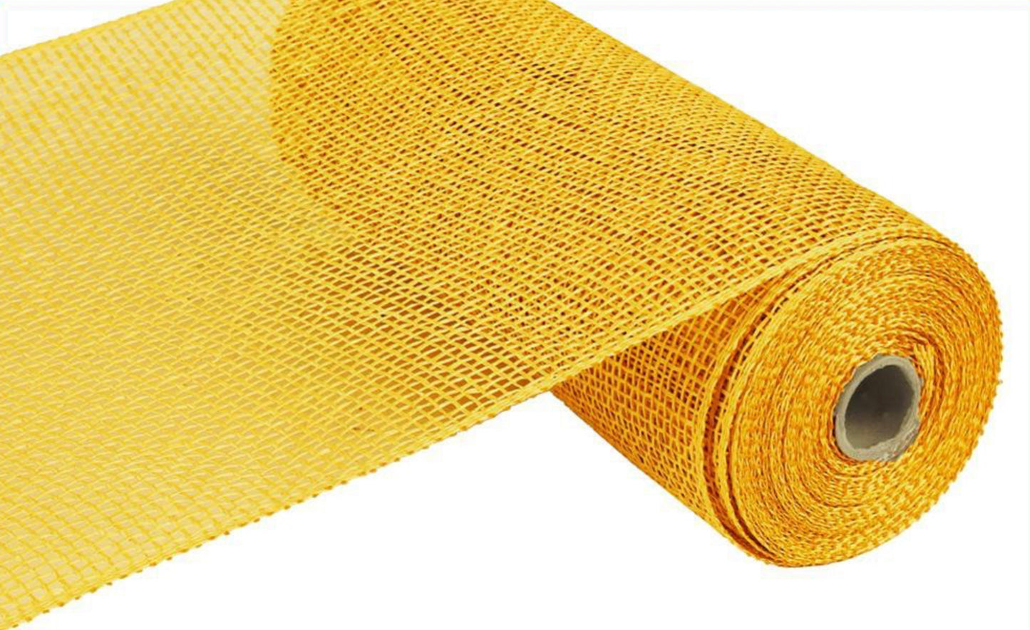 10”x10yd Yellow Poly Burlap Mesh