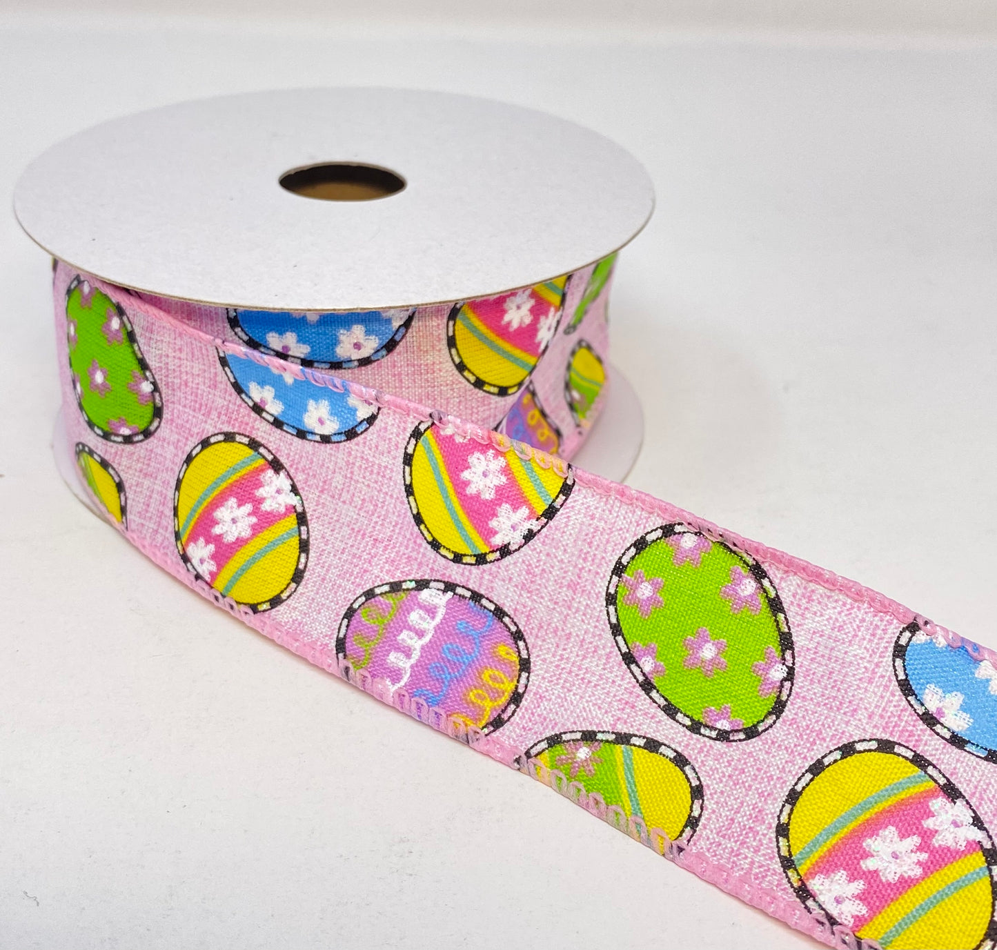 10 Yards - 1.5” Wired Easter Egg Ribbon