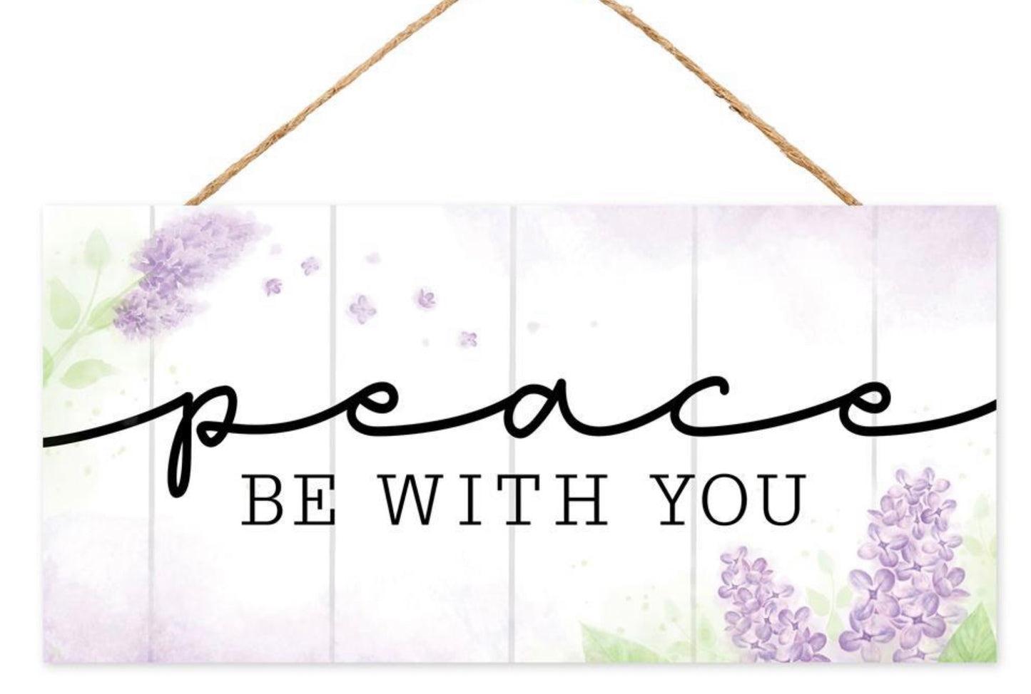 12.5”x6” Peace Be With You Wreath Sign