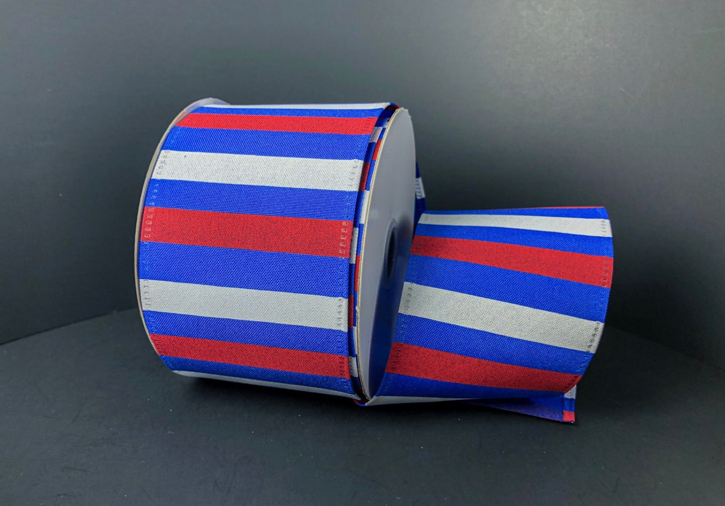 10 Yards - 2.5” Red, White, and Blue Patriotic Stripe Ribbon