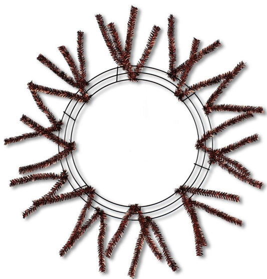 15” Metallic Chocolate Tinsel Tie Work Ring