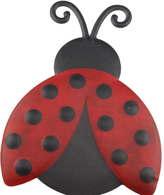 12”x9.25” Metal Embossed Lady Bug Wreath Sign