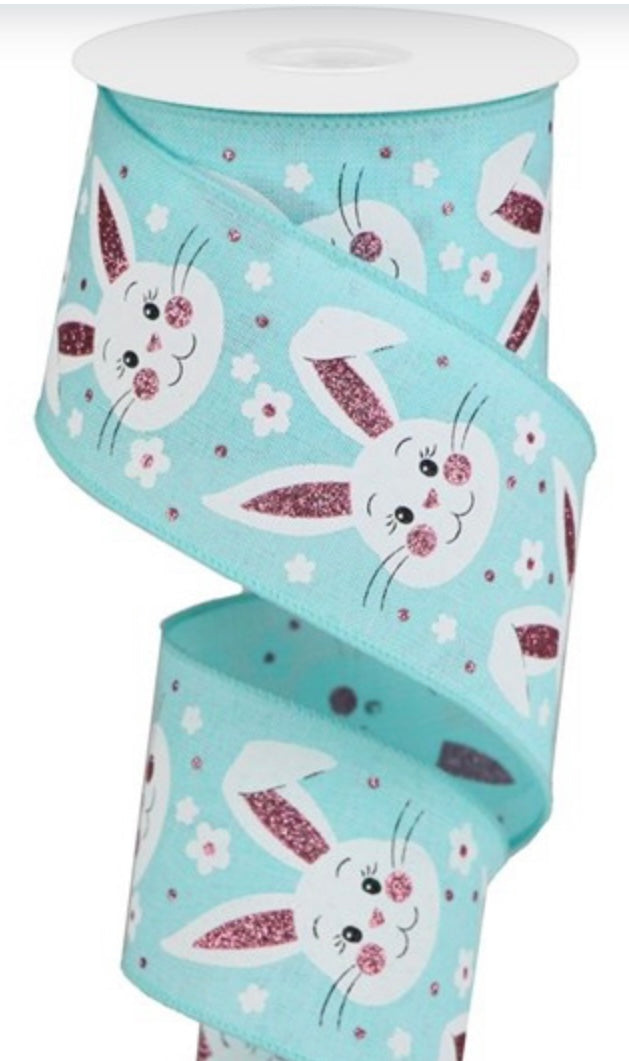 10 Yards - 2.5” Wired Easter Bunny Ribbon – foxwreathsupplies